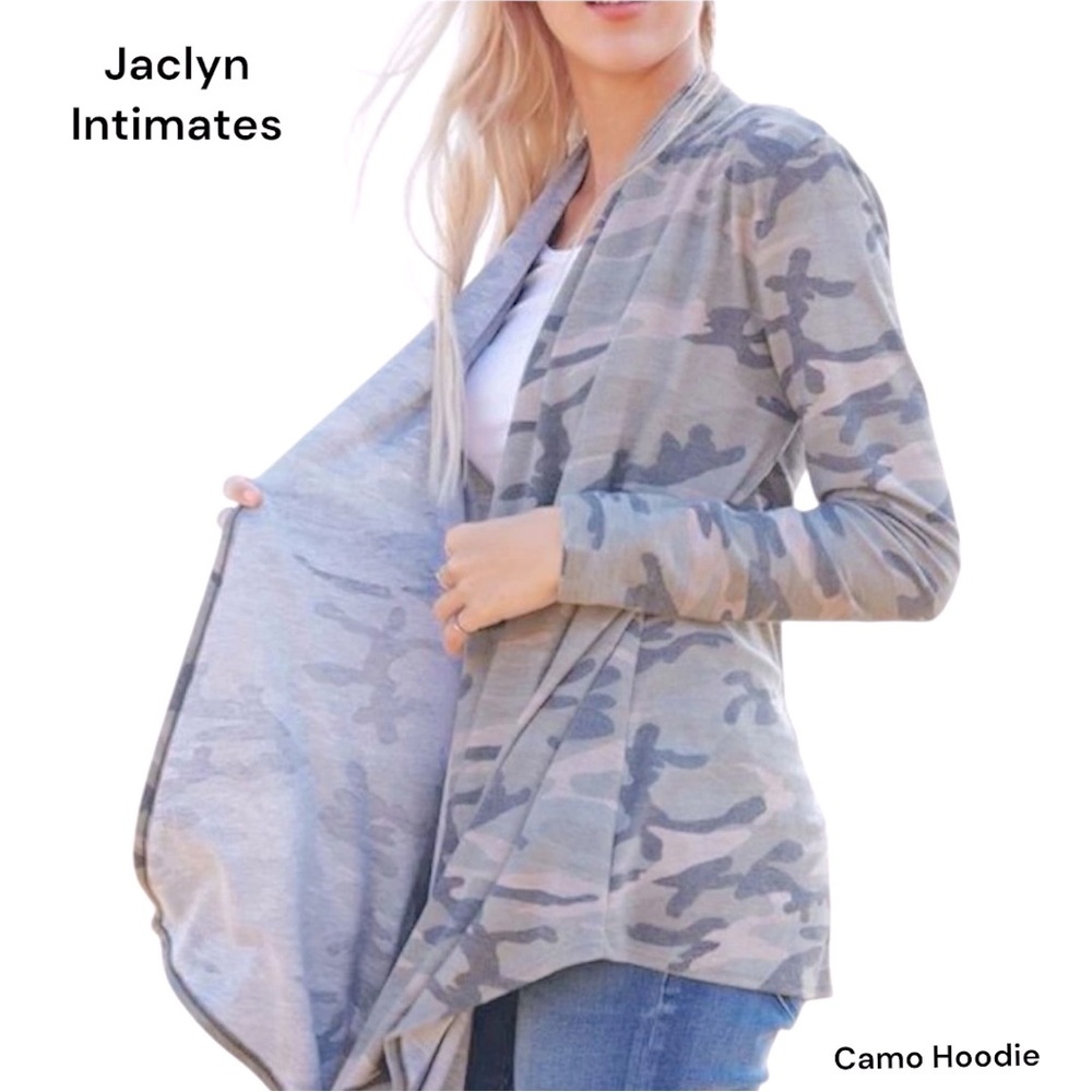 027 Jaclyn Intimates Hoodie Open Cardigan